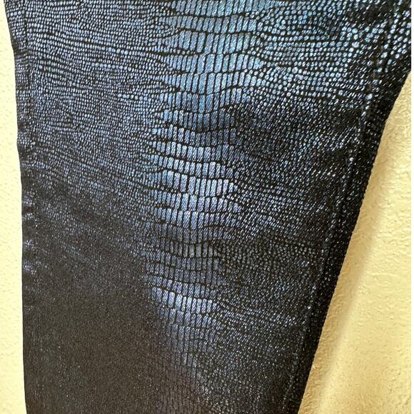 NWT Juicy Couture Navy Black Metallic Snake Print Pull On Jegging 26 - Picture 6 of 14